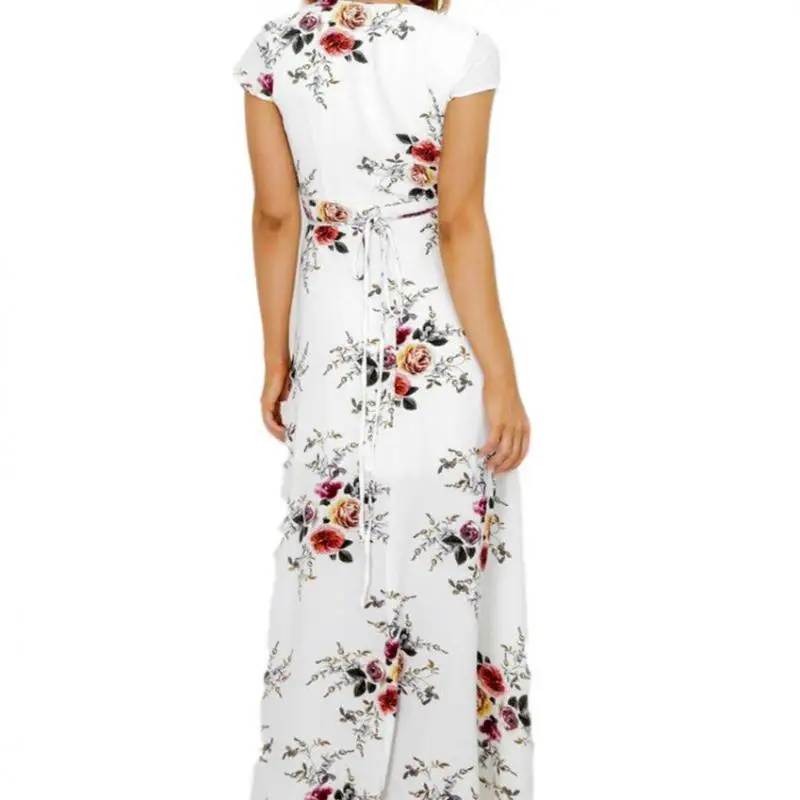 Женское пляжное платье с V образным вырезом и принтом|beach dress|print dressbrand dress |