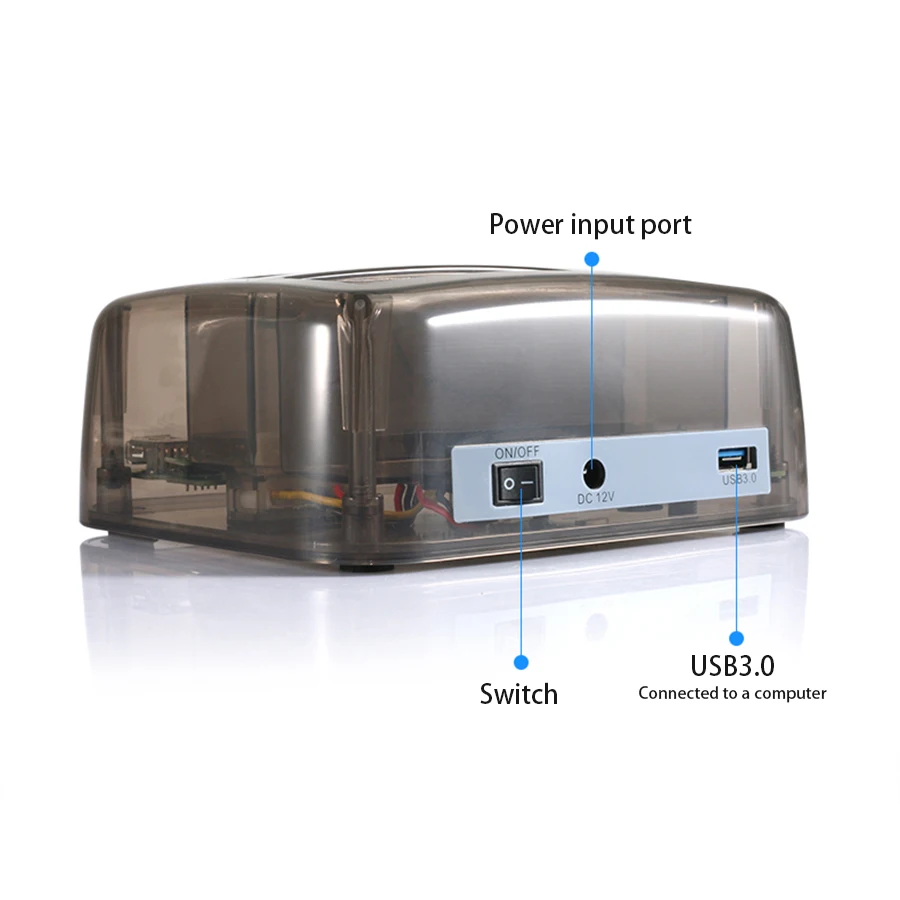 DeepFox USB3.0 для SATA/IDE Dual Bay жесткий диск Док-станция для 2,5 дюймов/3,5 дюймов HDD корпус M2 TF SD слот для ТВ ноутбука