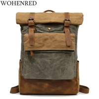 mens casual daypacks vintage canvas backpack school boys designe casual fashion waterproof travel bag male back pack bagpack