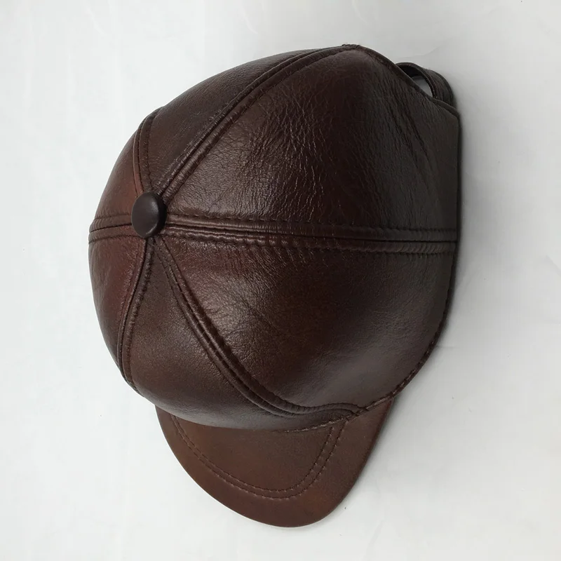 2021 новый стиль для мужчин из натуральной кожи бейсбольная брендовая Кепка с