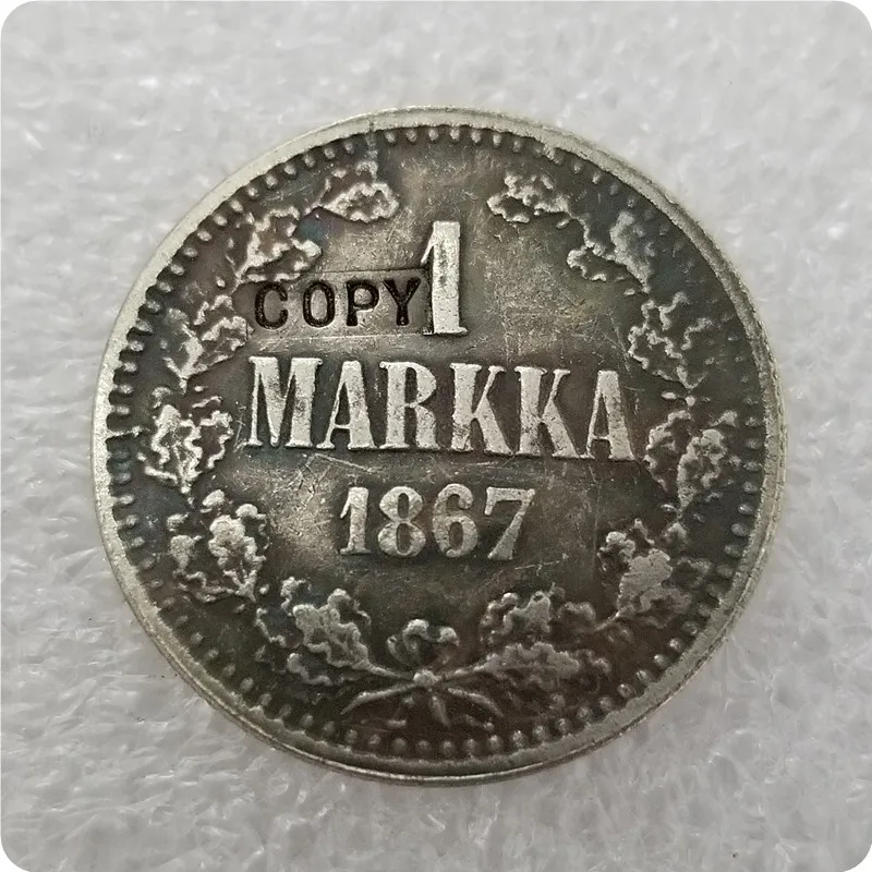 1867S 1864-1870 1 марок имитация монеты - Цвет: 1867S