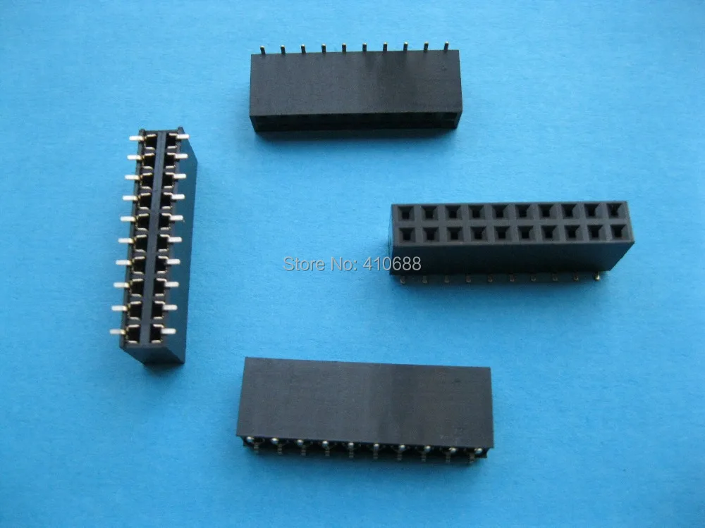 Позолоченный SMT SMD 2 54 мм 2x10 20 Pin пробойник гнездовой штырьковый коннектор