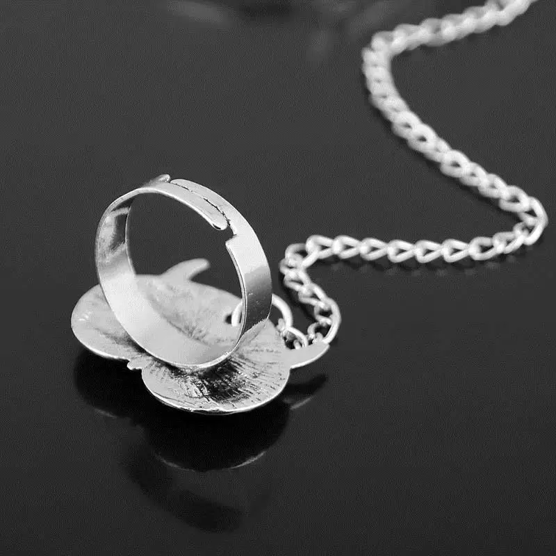 Винтаж леди браслет цепь для невольников палец кольцо ручной Жгут Новый|ring bracelet