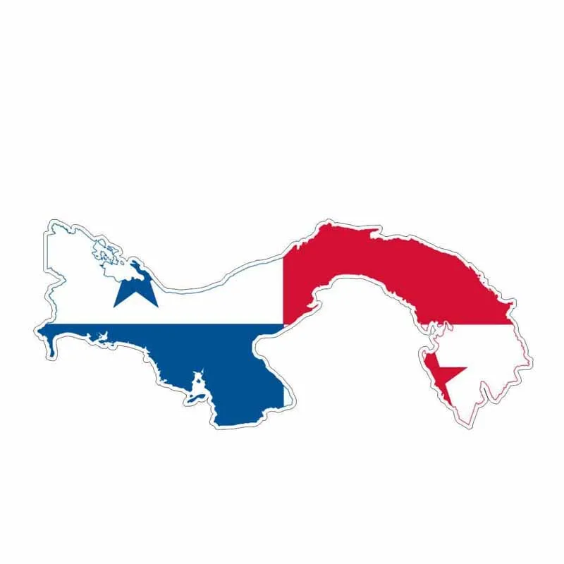 YJZT 14.4CM*6.1CM Car Accessories Flag Panama Map Sticker Reflective Decal 6-1178 | Автомобили и мотоциклы