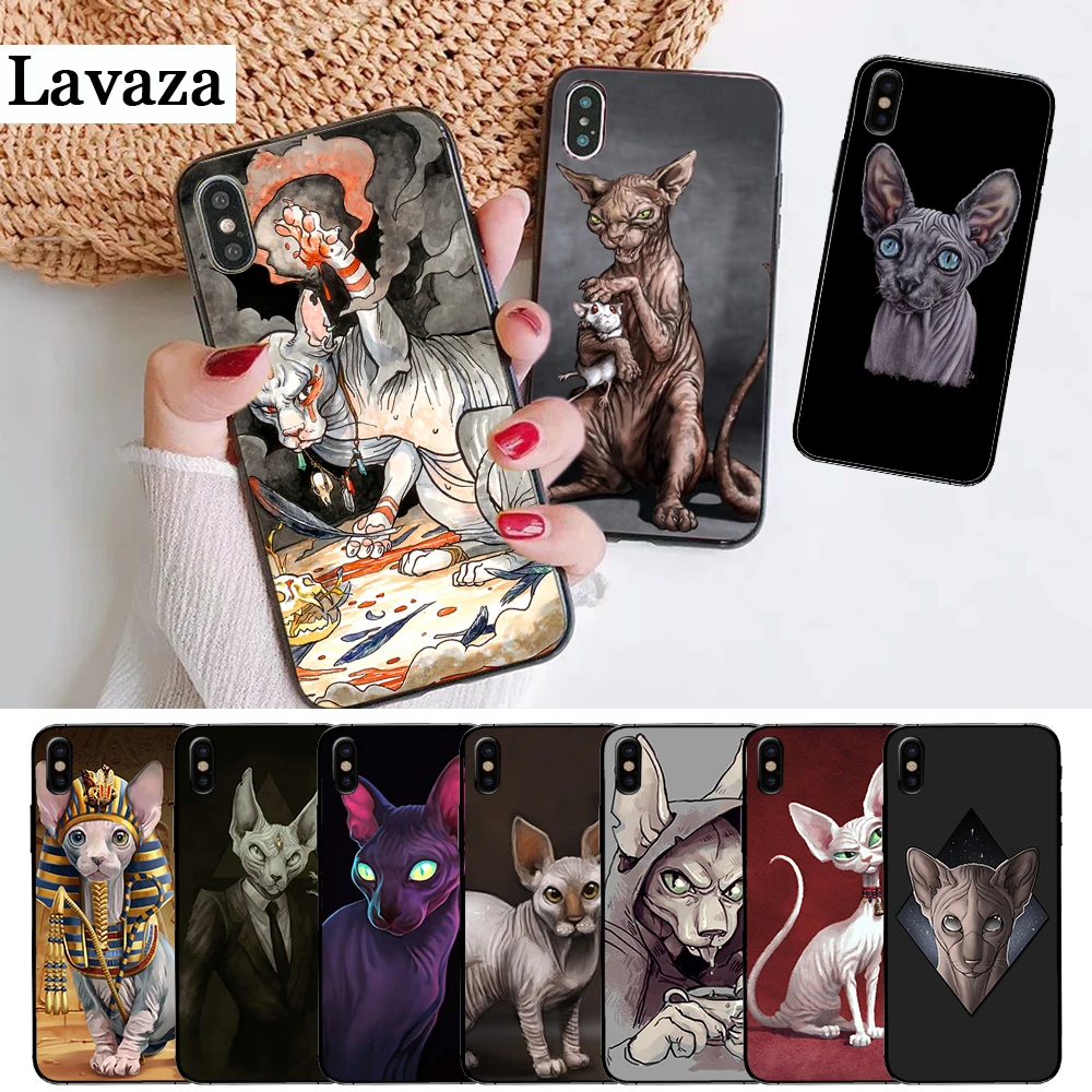 Силиконовый чехол с татуировкой в виде Сфинкса для iPhone 5 5S 6 6S Plus 7 8 11 Pro X XS Max