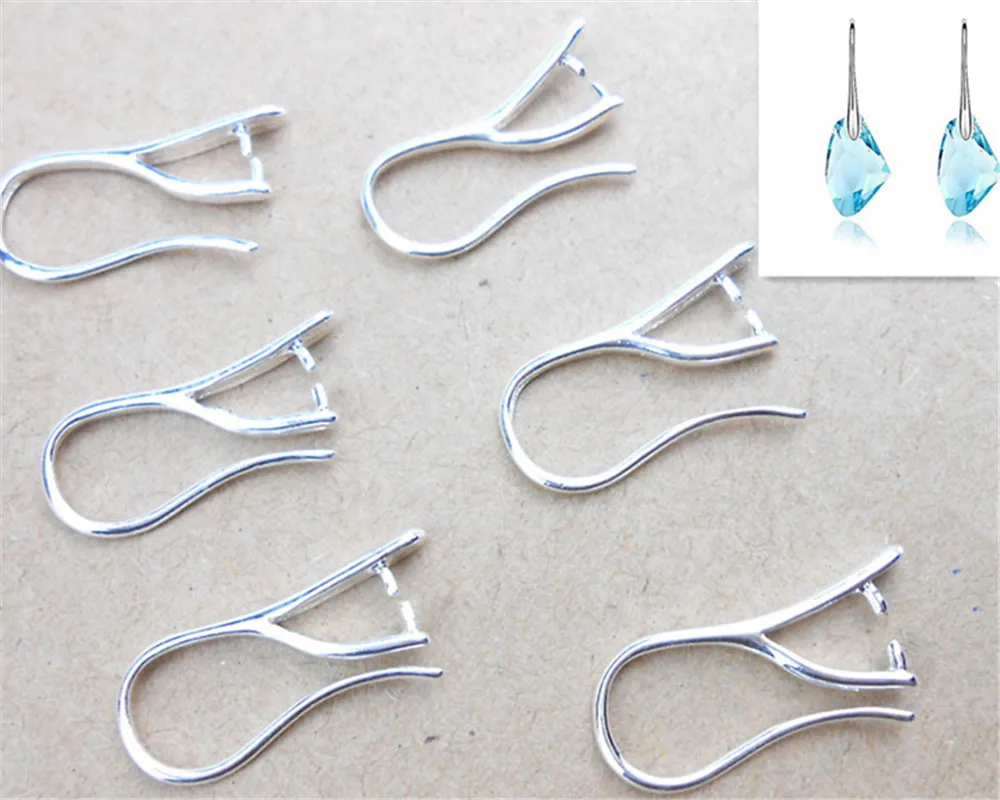 

Free shipping HOT Wholesale 20pcs 925 Sterling Silver Hook Earring Earwire DIY Jewelry Finding Accessories