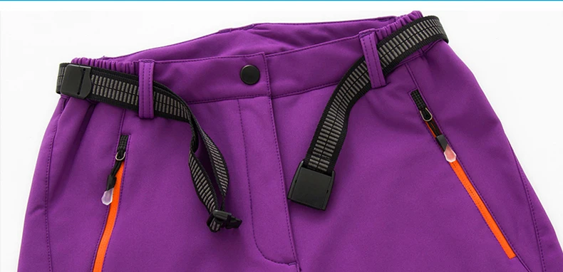 Зимний отдых Пеший Туризм Открытый Спорт Soft Shell Брюки для девочек Теплые