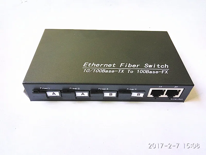 Одиночное волокно 100m 4F2E 2x100 m RJ45 25 км 4 оптоволоконных порта 2 ethernet оптоволоконный