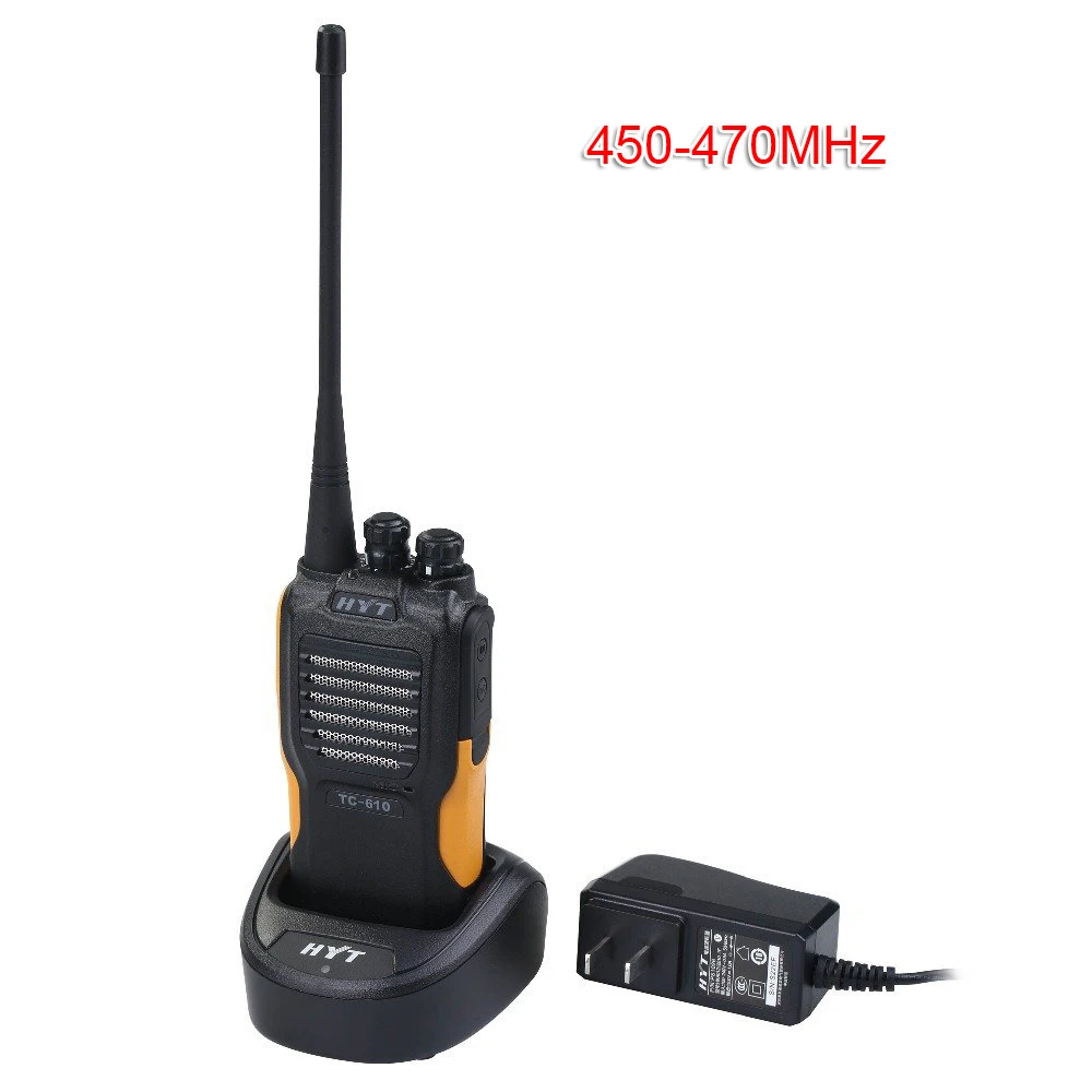 TC-610-450-470MHz HYT TC610 woki toki 16 канальный 5 Вт портативный радио TC-610 VHF136-174MHz или UHF450-470MHz Водонепроницаемая рация - Цвет: TC-610-450-470MHz