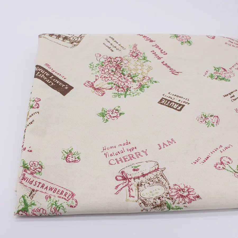 Ткань из полиэстера и хлопка с принтом ткань для шитья рукоделия тильда