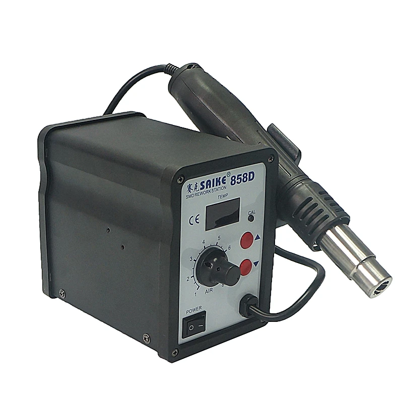 Saike 858D светодиодный цифровой ESD паяльная станция горячего воздуха пистолет 700 Вт