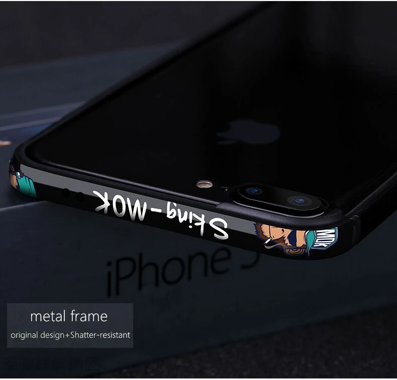 Дизайн металлический бампер для iPhone6/6s/i6plus/i 6s Плюс/i7/7 plus/ i8/i8plus, чехол защитный Coque Capinha