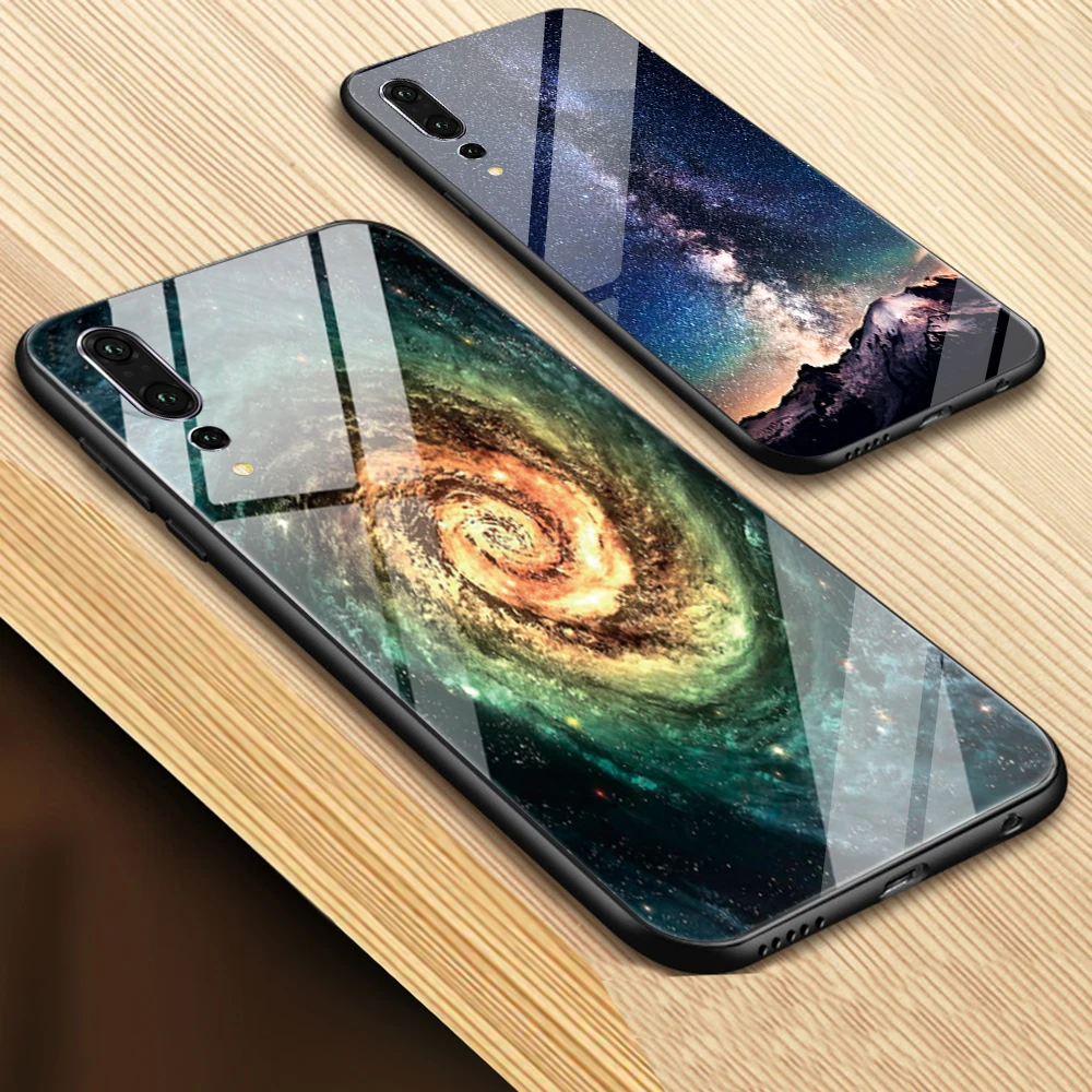 Стеклянный силиконовый чехол для huawei P20 mate 10 Lite P Smart Pro Nova 3 на Honor 9 Play 7A Star