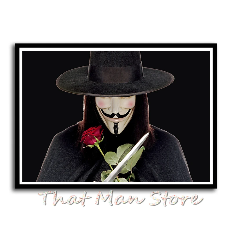 V для vendetta постер ясное изображение наклейки на стену украшение дома хорошее