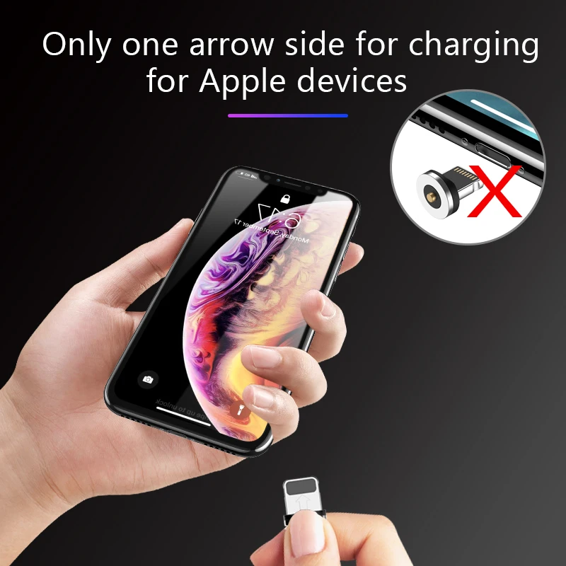! Магнитная Зарядная база ACCEZZ 3 в 1 Micro USB Type-C для iPhone 8 X Plus XS универсальный кронштейн