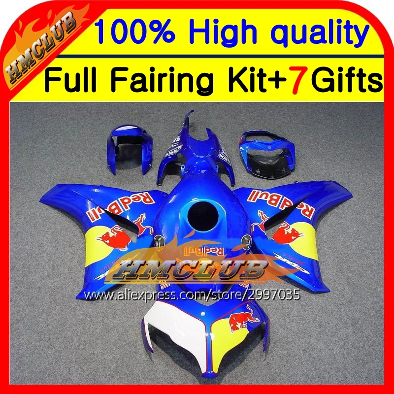 

Сине-красный корпус для HONDA 08-11 CBR 1000RR 1000 RR 08 09 10 11 40HM91 CBR1000 RR CBR1000RR 2008 2009 2010 2011, желтый обтекатель
