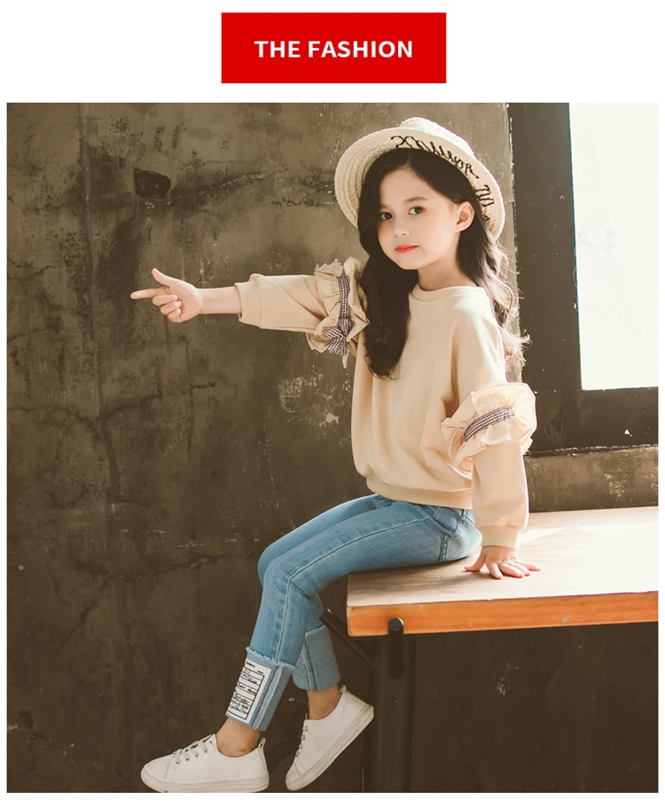 Girls Clothes Sets Kids Fashion Tops Jeans Two Piece Set Children Spring Autumn Suit Girls Outfits 7 8 9 10 11 12 13 14 Years