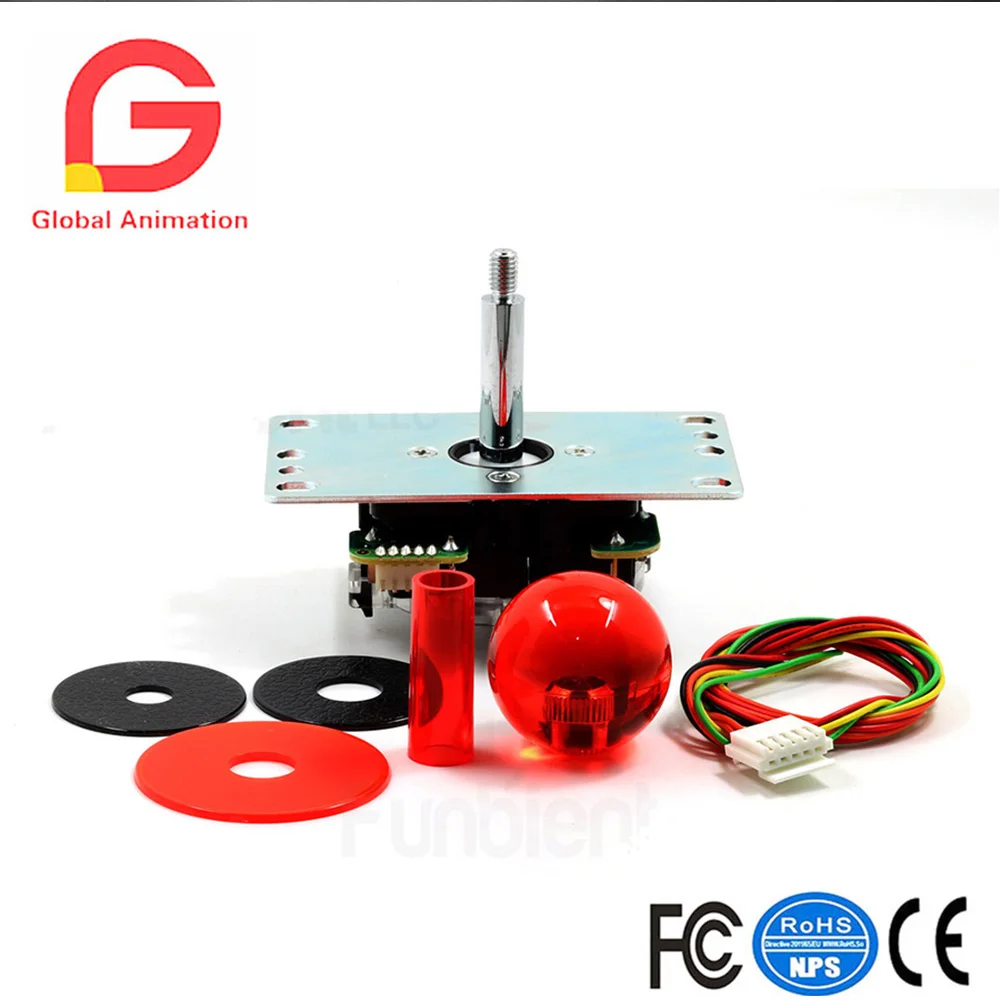 Sanwa оригинальный японский аркадный джойстик JLF TP 8YT SK прозрачный красный шар|Игры