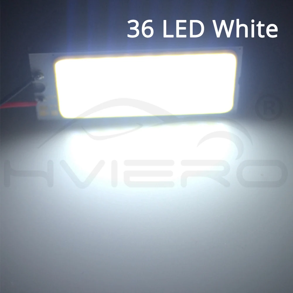 2X Белый T10 W5W C5W 24 36 48Smd Cob Светодиодная панель Авто для чтения карта лампа панель светильник купол фестон BA9S 3 адаптер DC 12v авто Led