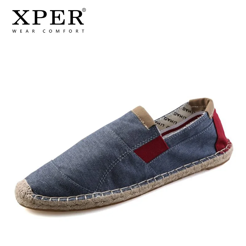 

XPER Fashion Casual Shoes Men Loafers Summer Canvas Breathable Footwear Soft Flats Walking Cotton Shoes Male #XP062