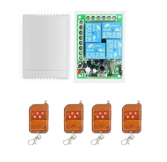 433 МГц DC12V 4CH передатчик пульт дистанционного управления Diy комплект +