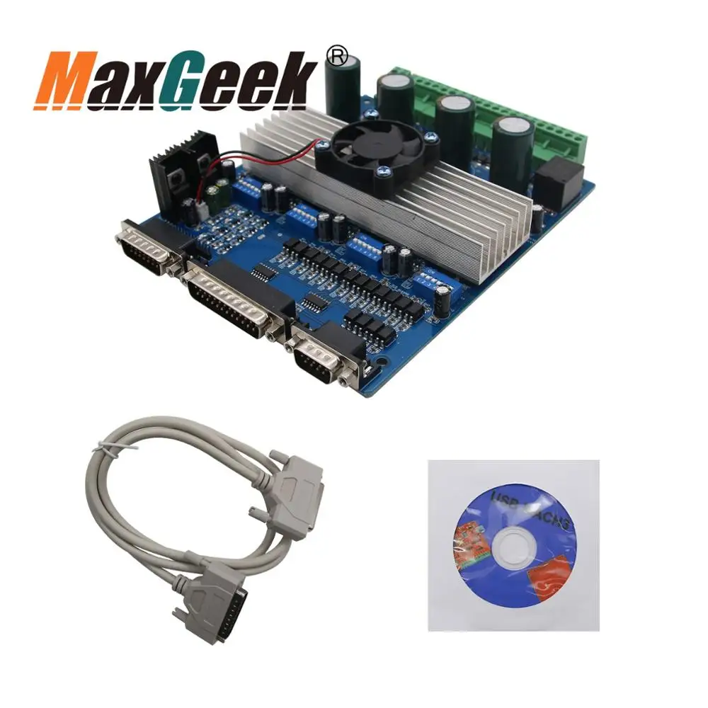 Maxgeek 3 оси/4 оси TB6560 Драйвер шагового двигателя Mach3 контроллер ЧПУ 4 гравер плата