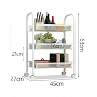 5 tiers kitchen shelf bakers rack kitchen cart stand bathroom storage rack shelving organization with wheels side table dotomy