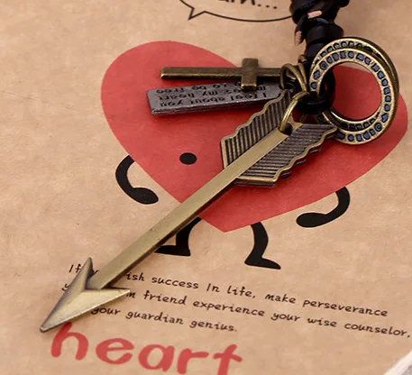 NEW Arrow Necklace Real Leather Pendants & Necklaces women MEN boys girls gift | Украшения и аксессуары