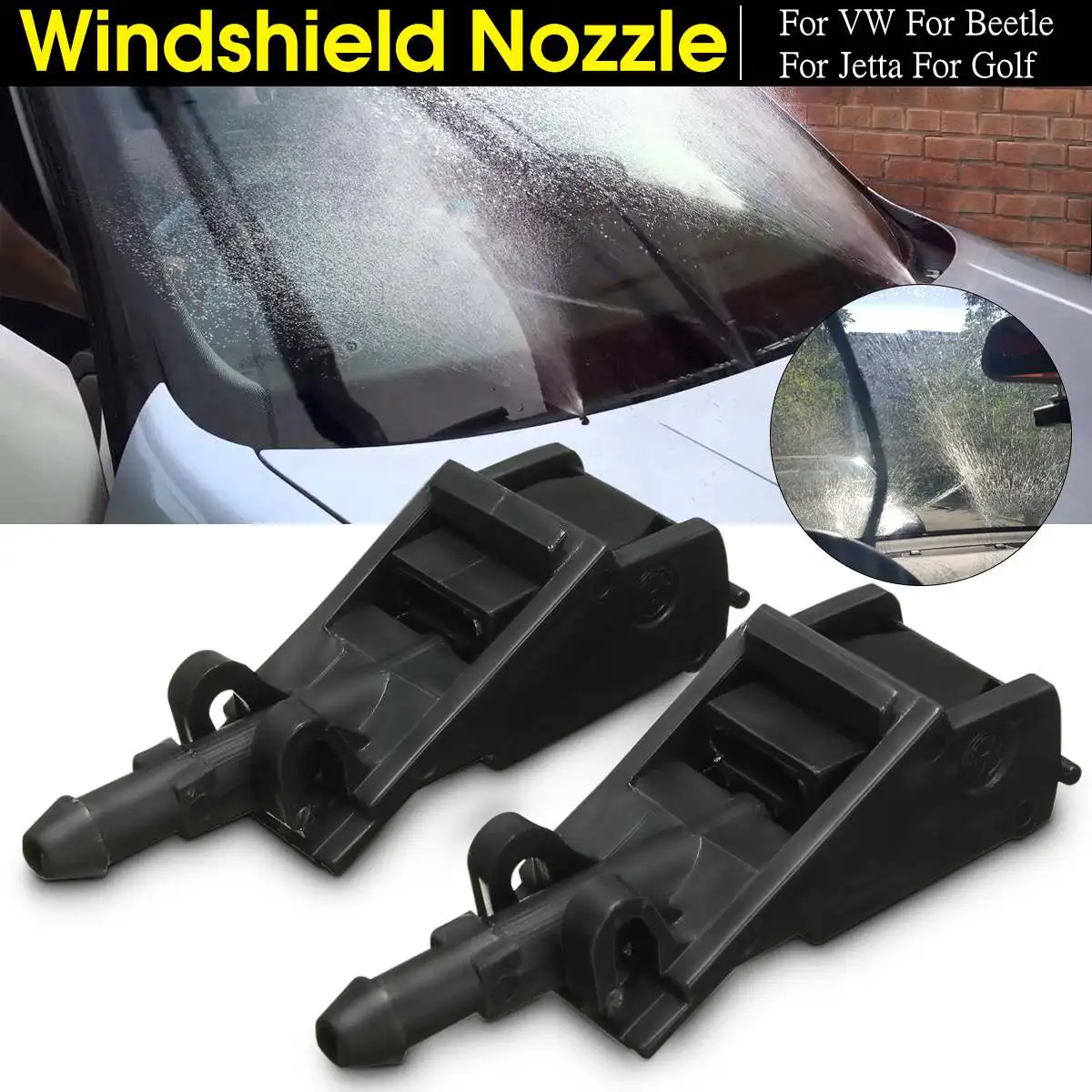 Новый распылитель воды на лобовое стекло 2x Форсунка для VW Beetle Jetta Golf|nozzle for sprayer|nozzle