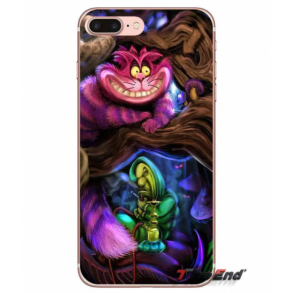 Алиса в стране чудес космический Чеширский чехол для Apple iPhone X 4 4S 5 5S SE 5C 6 6S 7 8 Plus 6Plus