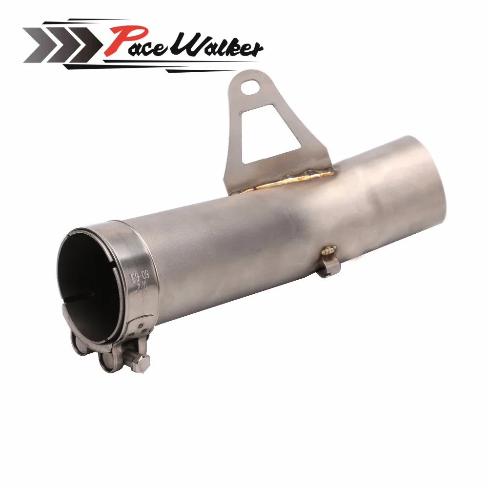 Бесплатная доставка мотоцикла выхлопных среднего 58 мм трубы для BMW S1000RR 2010 2016 без