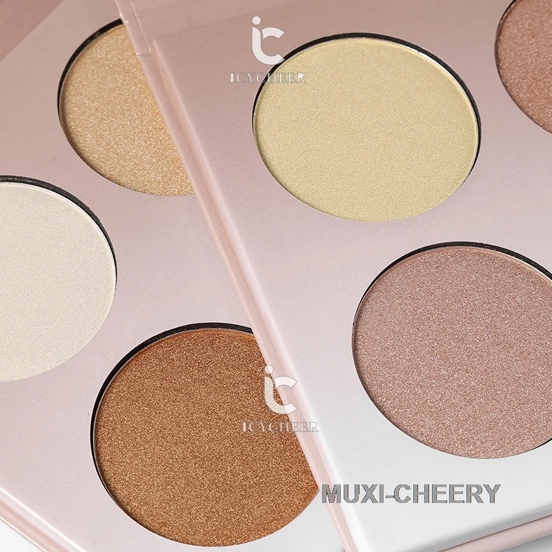 ICYCHEER Makeup Face Contour Set 4Colors Powder Highlihter Palette Highlight Bronzer Glow |
