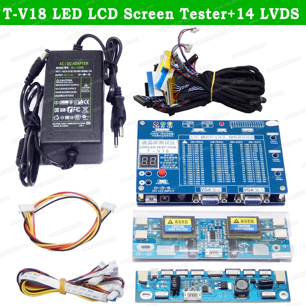 

Ноутбук ТВ/LCD/светодиодный тест-инструмент Панель Тест er T-V18 поддержка 7 -84 дюймов LVDS экран + 14 шт экран линия поддержки s 55 экран s T-V18