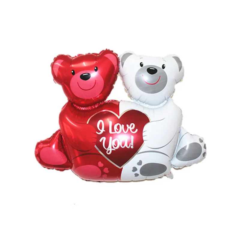 1 шт. фольгированный шар милый медведь с сердцем его мальчик девочка пол