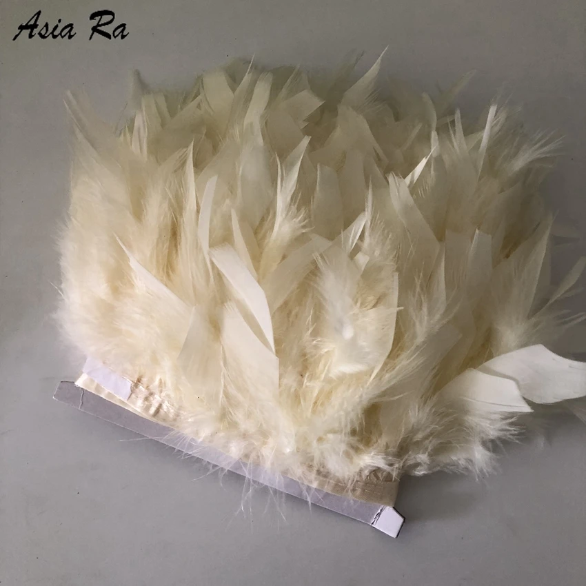 10 метров бежевая окрашенная Турецкая перьевая отделка с бахромой 4 6 дюймов Marabou