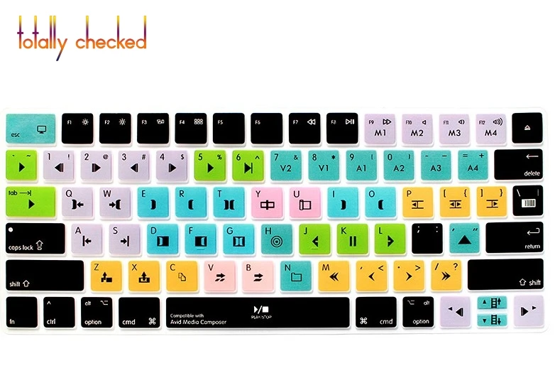 

Avid медиа-композитор Hotkeys функциональные клавиши клавиатуры с английской раскладкой силиконовый защитный чехол для Apple Magic MLA22B/A