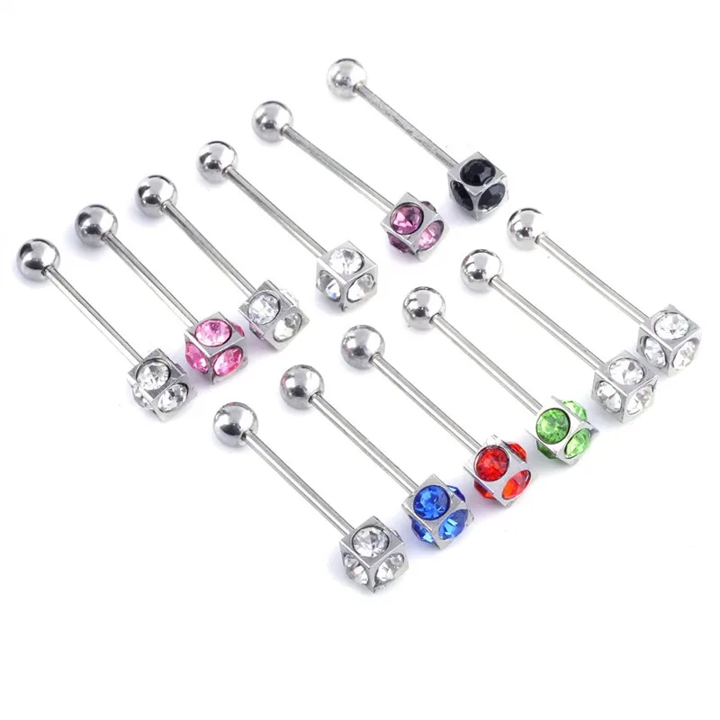 12 шт. стержни для пирсинга языка из нержавеющей стали | Украшения и аксессуары