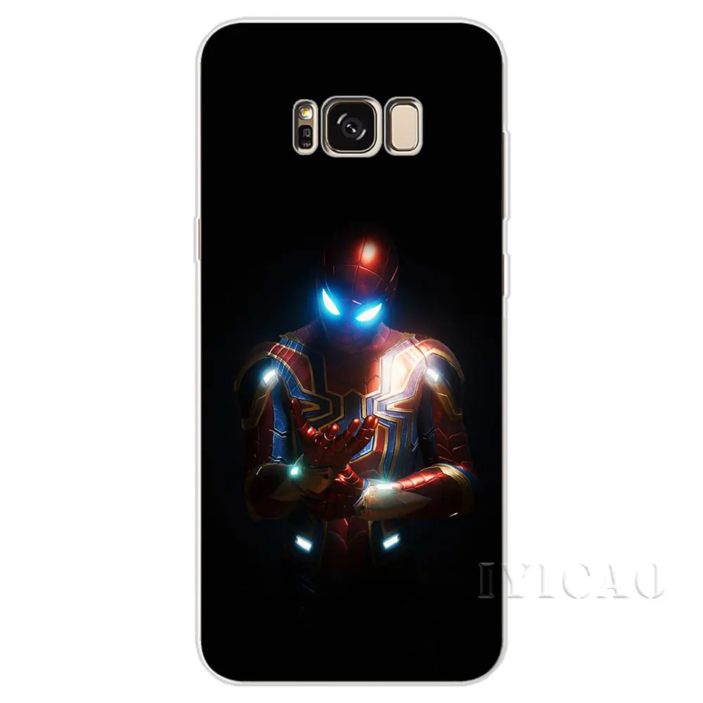 IYICAO с героями комиксов Марвел Человека паука Жесткий Чехол для Samsung Galaxy S6 S7 край S8