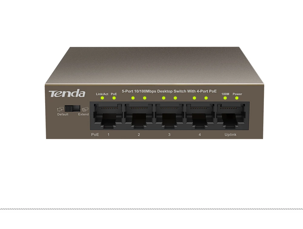 Tenda TEF1105P-4-63W Ethernet сетевой коммутатор gigabit 10/100 Мбит/с 5-Порты и разъёмы POE Мощность Вход 51V 1.25A сети подключи и играй, прочная и надежная