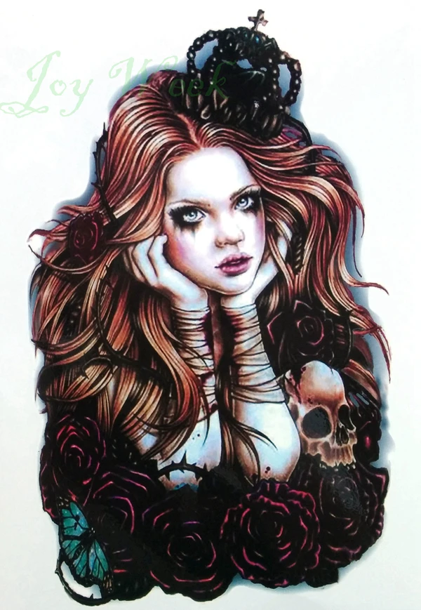 Waterproof Temporary Tattoo Sticker of body princess witch tatto stickers flash tatoo fake tattoos for girl women | Красота и