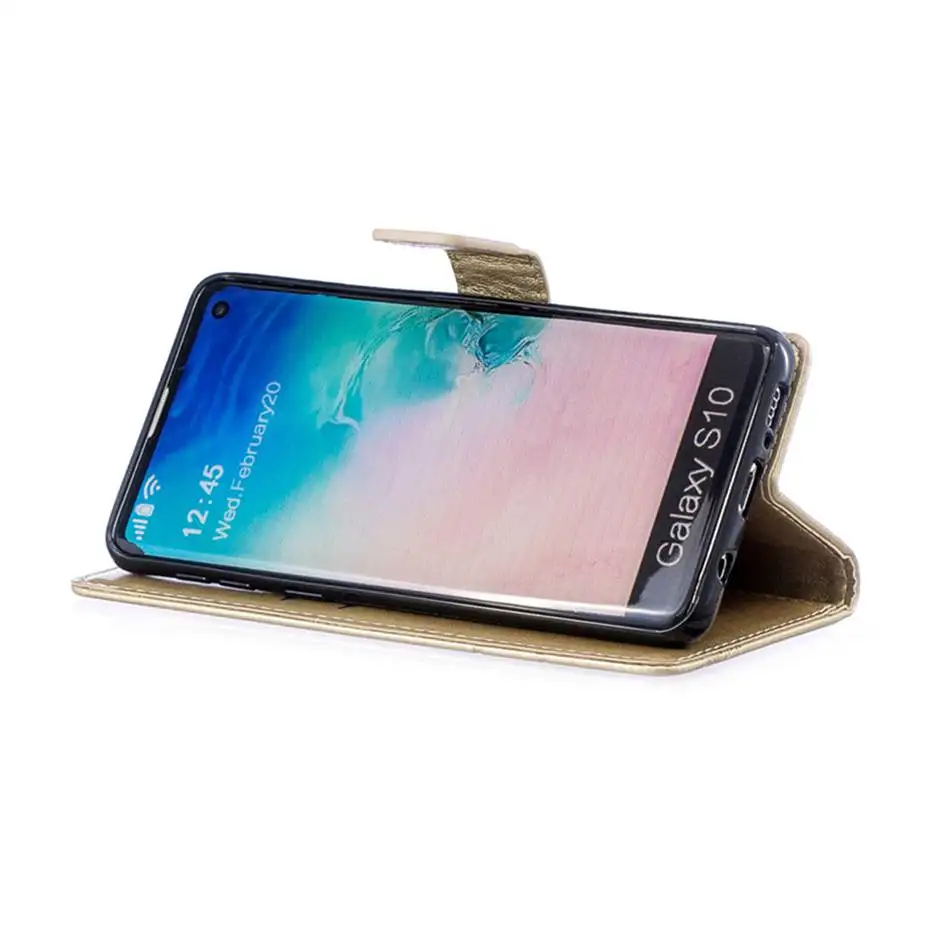 Кожаный флип-чехол для samsung Galaxy S10 S10E S7 S8 S9 A30 A40 A50 A10 M10 M20 M30 A6 A8 A7 J3 J4 J5 J6 J7 плюс чехол