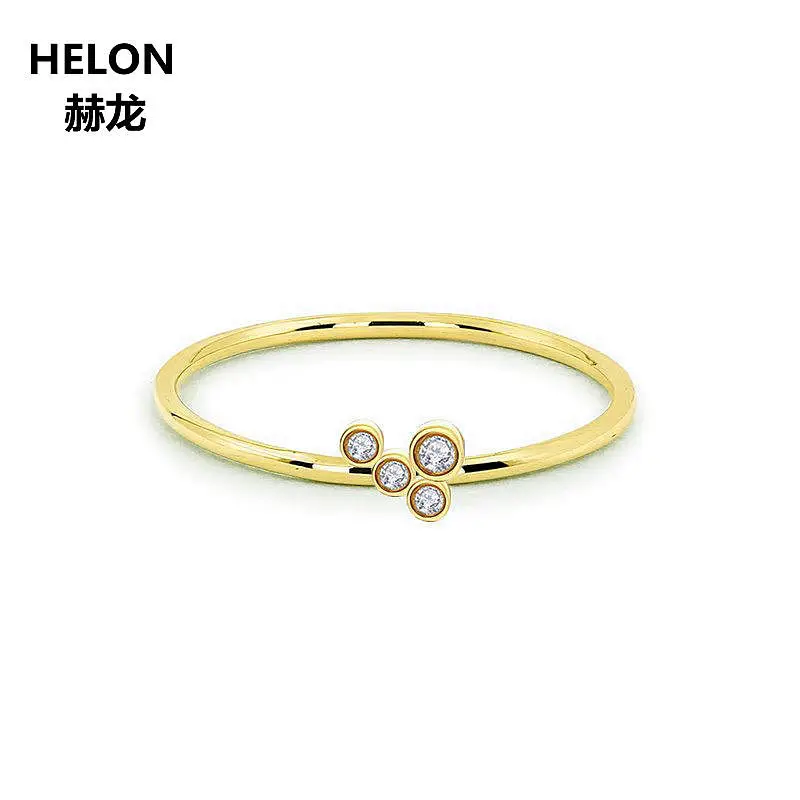 

Solid 10k Yellow Gold Natural Diamonds Women Ring Office Career Style Party Fine Jewelry Engagement Wedding Anniversary Band