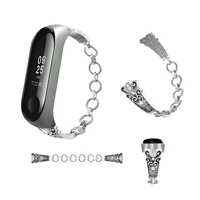akgleader for xiaomi mi 3 band metal crystal diamond wrist strap bracelet band for xiaomi band 3 watchbands womens bracelet