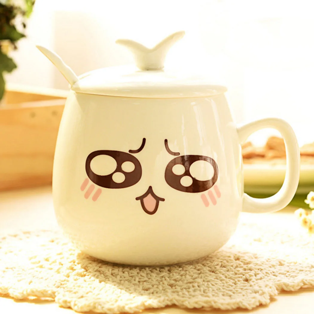 Креативная Милая керамическая кофейная кружка Emjio Kawaii фарфоровые кружки сок молоко посуда для напитков чашка для воды, кофе 320 мл уникальный подарок - Цвет: H