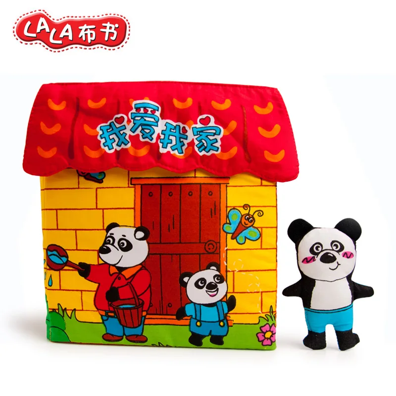 Candice guo! Lalabby детские мягкие игрушки стерео тканевая книга с надписью I love my home день