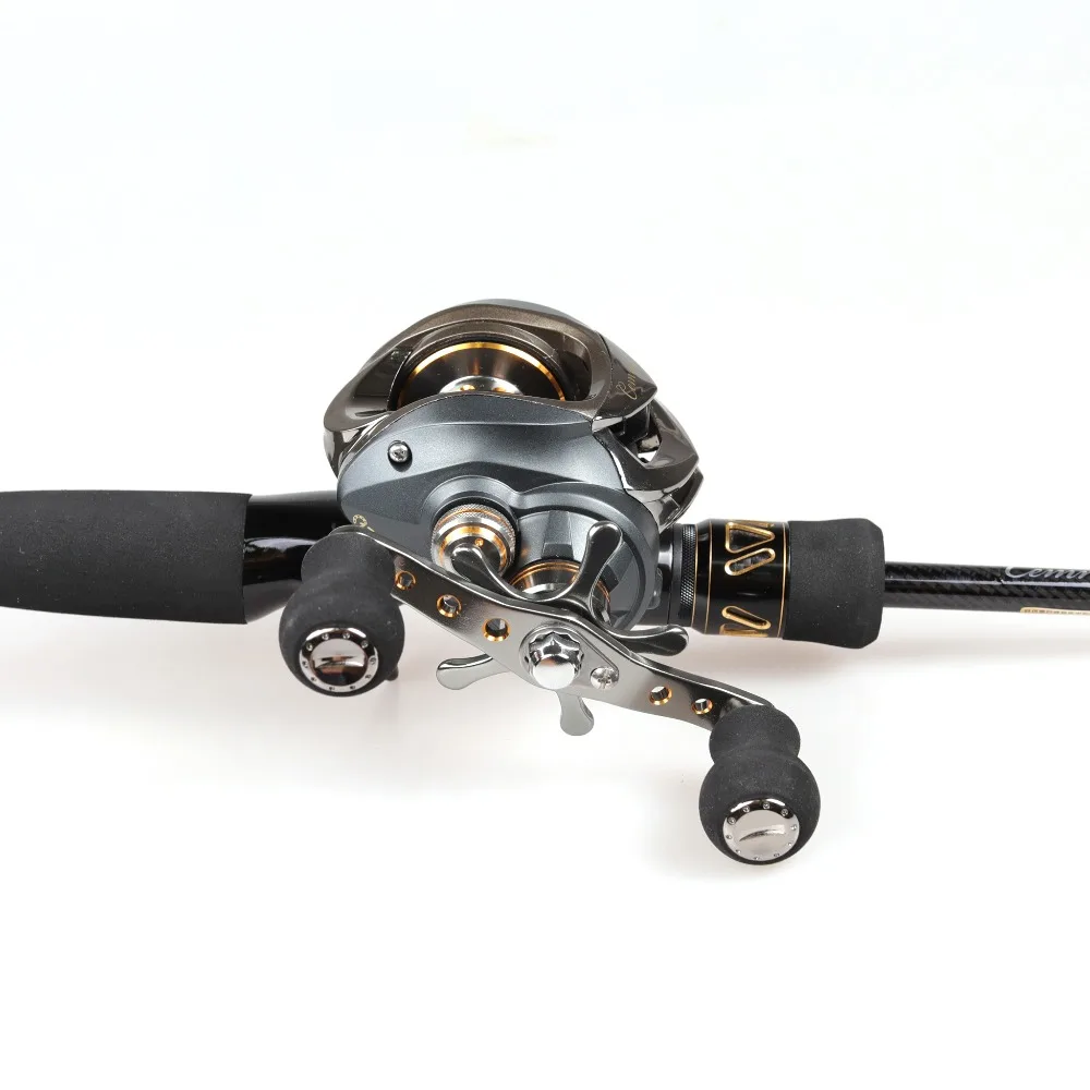 Baitcaster стержень Катушка комбо 2 1 м удочку углерода и Reel морской/пресноводных Carretilha