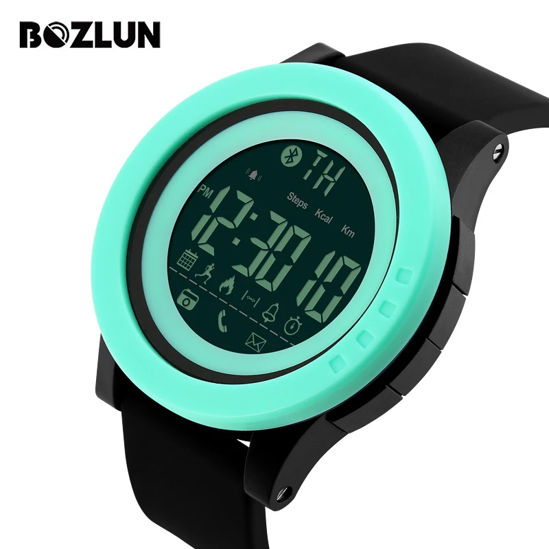 BOZLUN Bluetooth Для мужчин Smartwatch сообщение с напоминанием Спорт Смарт часы 50 м