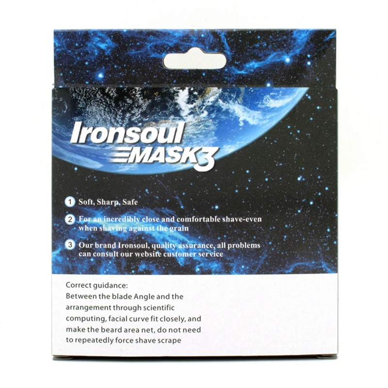 6 шт./лот Высокое Качество Ironsoul MASK3 мужской лицо Бритва Лезвия Бритвы Эпиляция