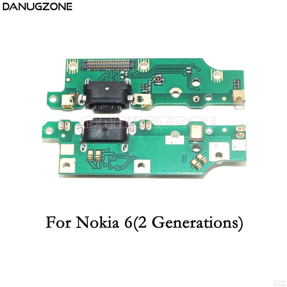 For 6(2 Generations) Usb порт для зарядки док-разъем плата для зарядки гибкий кабель с микрофоном для Nokia 3 2 5 6 7 Plus 7 Plus 8X5X6X7 - Цвет: For 6(2 Generations)