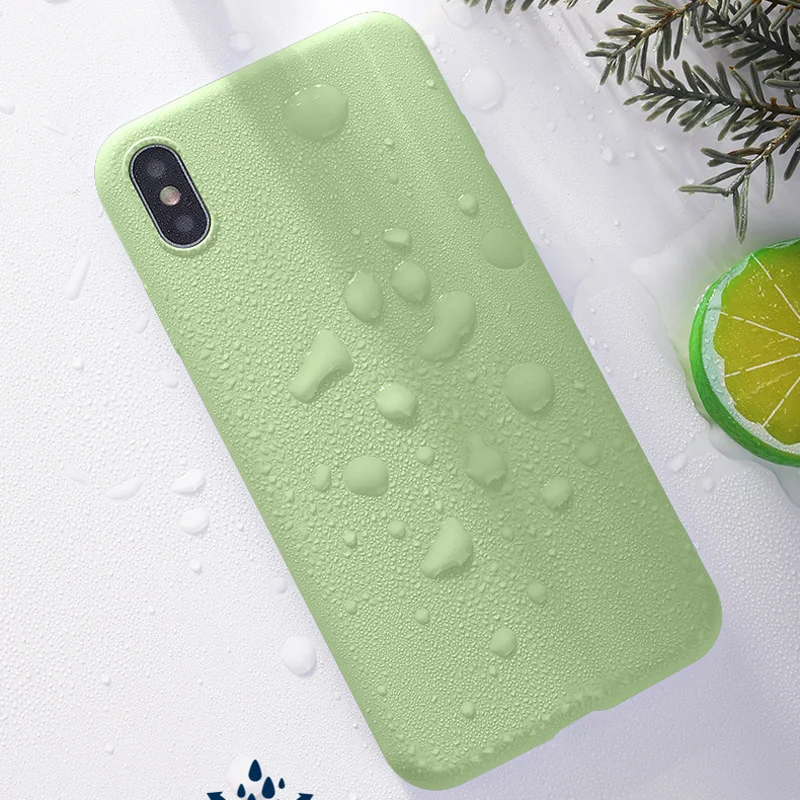 Чехол IQD для iphone Xr X Xs Max мягкий жидкий силиконовый чехол из микрофибры тканевая